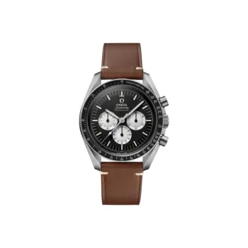 OMEGA Manual Mechanical Movement Men's Watches Watch 42mm Black Dial Stainless Steel Watch Case Cowhide Strap