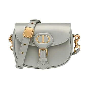 DIOR Bobby Cow Leather Shoulder Bag Crossbody Bag Women's Gray