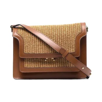 MARNI Calfskin Messenger Bag Shoulder Bag Crossbody Bag Regular Women's Brown