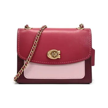 COACH Parker Cow Leather Crossbody Bag Shoulder Bag Women's Red Apple Multicolor