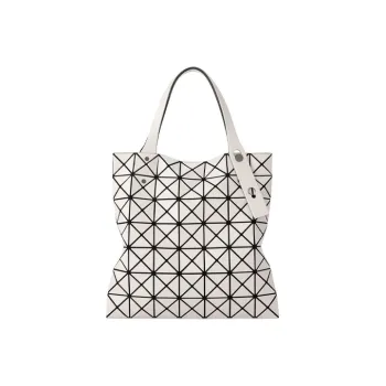 ISSEY MIYAKE Polyester Tote Bag Shopping Bag Laptop Bag One Shoulder Handbag Women's Light Gray