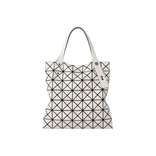 ISSEY MIYAKE Polyester Tote Bag Shopping Bag Laptop Bag One Shoulder Handbag Women's Light Gray