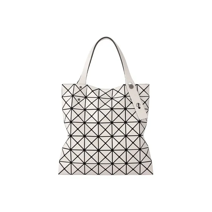 ISSEY MIYAKE Polyester Tote Bag Shopping Bag Laptop Bag One Shoulder Handbag Women's Light Gray-0