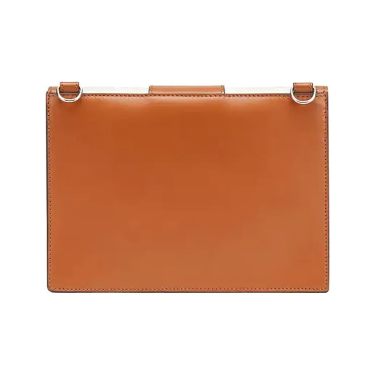 FENDI Baguette Polyester Suede Cotton Baguette Bag Shoulder Bag Crossbody Bag Medium Size Men's Brown/Ecru-2