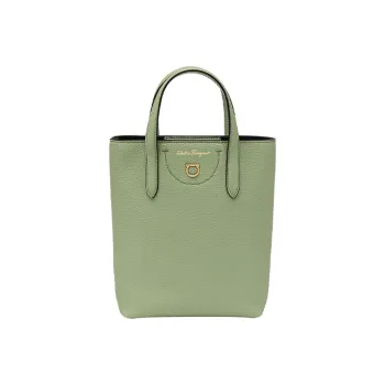 FERRAGAMO Cow Leather Handbag Mini Women's Light Bright Green