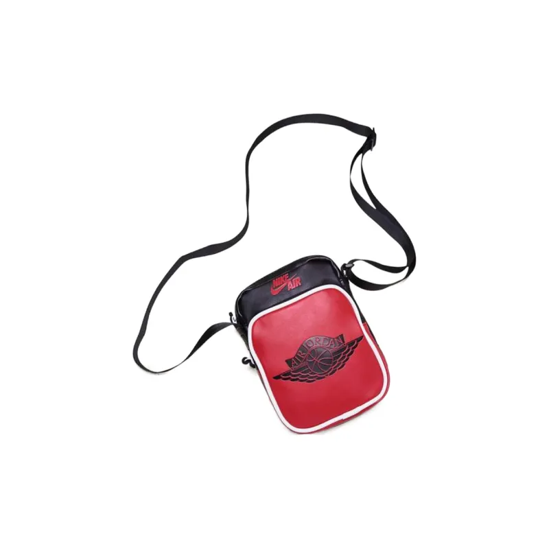Jordan Polyester Cell Phone Pouch Shoulder Bag Crossbody Bag Small Size Unisex Black Red Multicolor-4