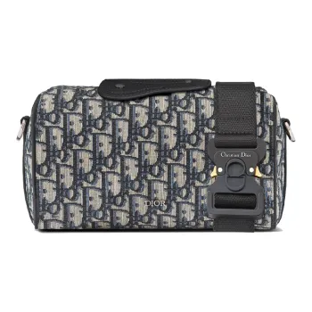 DIOR Lingot Grained Cow Leather Detail Cylinder Bag Handbag Shoulder Bag Crossbody Bag Regular Men's Beige/Black