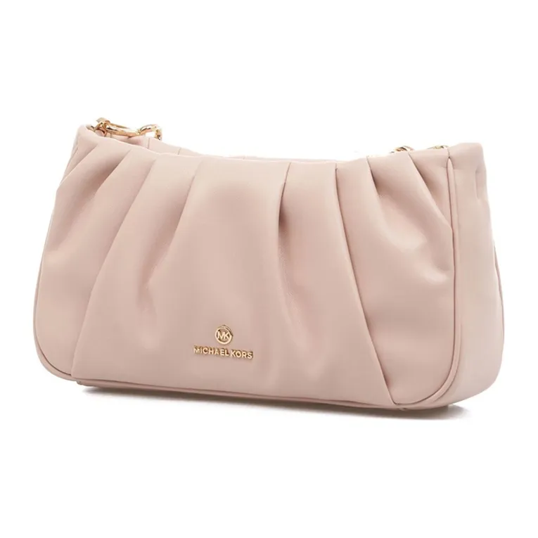 MICHAEL KORS Hannah Leather Shoulder Bag, One Shoulder Clutch Small Size Women's Soft Pink-2
