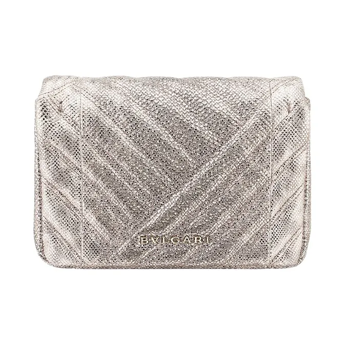 BVLGARI Serpenti Cabochon Snake Skin Crossbody Bag Shoulder Bag Women's Gold-1