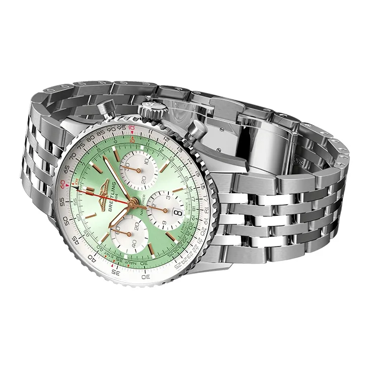 BREITLING Aviation Chronometer Automatic Mechanical Movement Men's Watches Watch 41mm Green Dial-1
