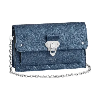 LOUIS VUITTON Vavin Leather Wallet Purse Regular Women's Blue