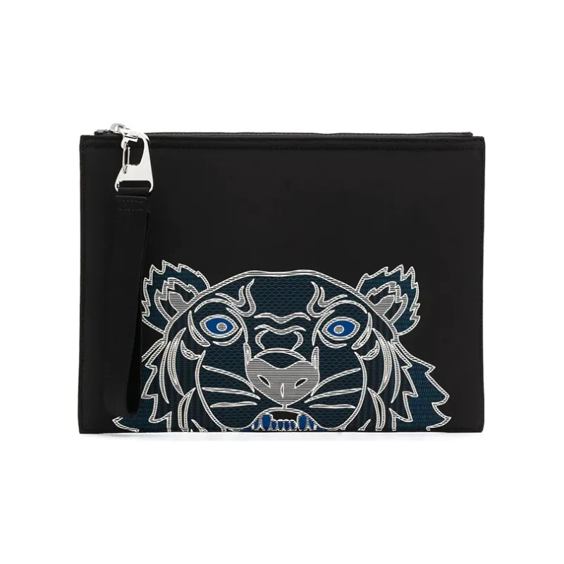 KENZO Canvas Bag Handbag Clutch Men's Black-0