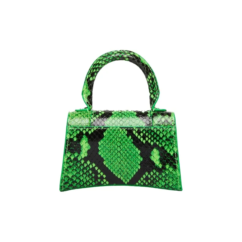 Balenciaga Hourglass Cow Leather Hourglass Bag Shoulder Bag Crossbody Bag Handbag Mini Women's Fluorescent Green/silver-2