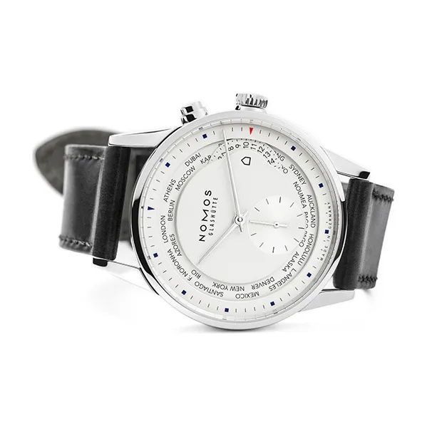 NOMOS Automatic Mechanical Movement Men's Watches Watch White Dial Stainless Steel Watch Case Genuine Leather Strap-2