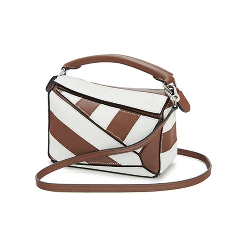 LOEWE Puzzle Cow Leather Geometric Bag Puzzle Bag Handbag Shoulder Bag Crossbody Bag Mini Women's Multicolor-1
