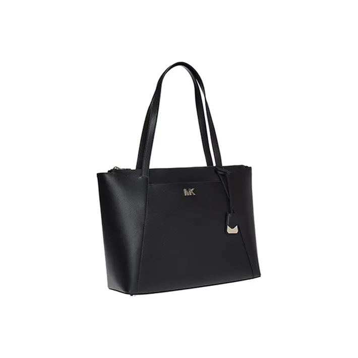 MICHAEL KORS Maddie Leather Totes Handbag Shoulder Bag Large Size Women's Black-4