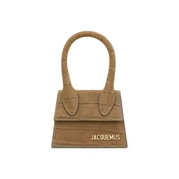 Jacquemus Suede Handbag Mini Women's Beige Embossed
