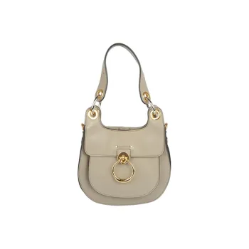 Chloe Chloé Handbag Tess Calfskin Crossbody Bag Shoulder Bag Handbags Medium Size Women's Gray