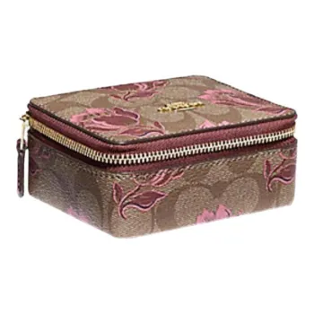 COACH Jewelry Box Travel Storage Bag Khaki