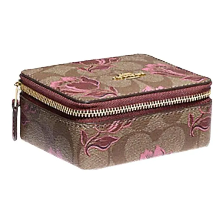 COACH Jewelry Box Travel Storage Bag Khaki-0