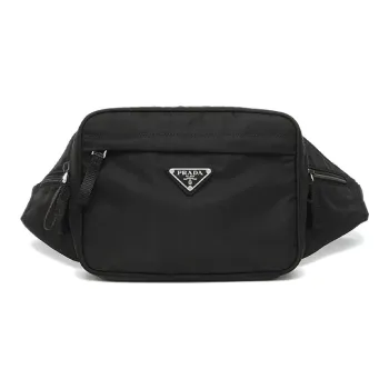PRADA Nylon Fanny Pack Small Size Men's Black