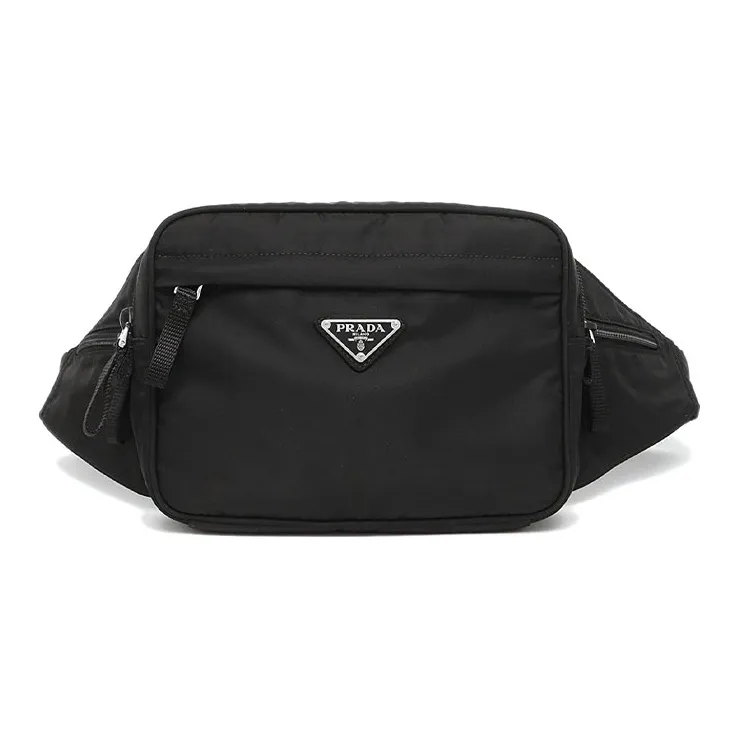 PRADA Nylon Fanny Pack Small Size Men's Black-0