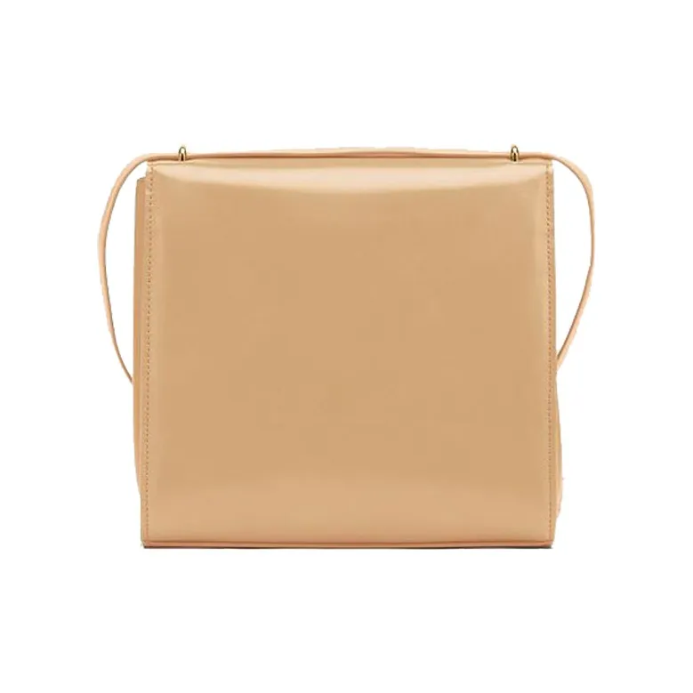 Bottega Veneta Cow Leather Shoulder Bag, Crossbody Bag Women's Almond-2