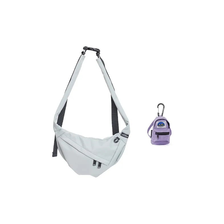 MYEDITION Shoulder Bag, Cell Phone Pouch, Crossbody Bag Nylon Polyester Black/Gray Unisex-40