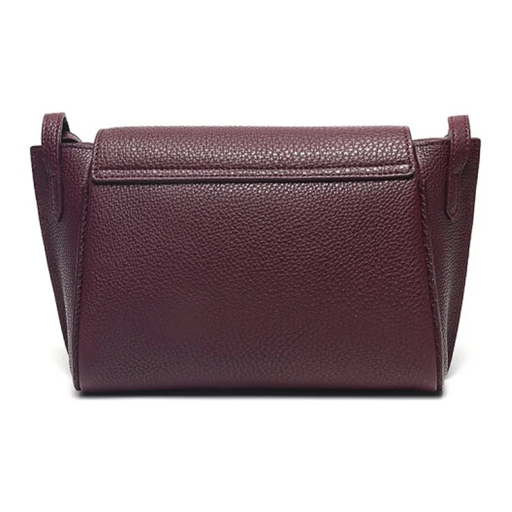 LONGCHAMP Pénélope Pebbled Cow Leather Crossbody Bag Shoulder Bag Small Size Women's Burgundy-3