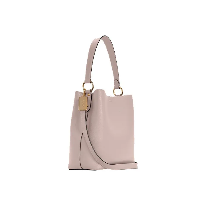 COACH Town Pebbled Leather Crossbody Bucket Bag Shoulder Bag Medium Size Women's Light Pink-1