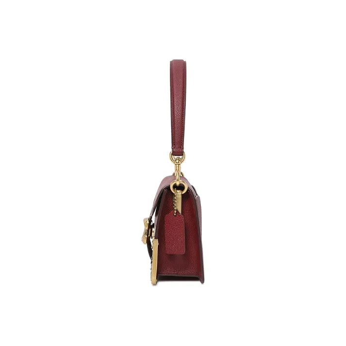 COACH Tabby Leather Crossbody Bag Shoulder Bag Women's Burgundy-1