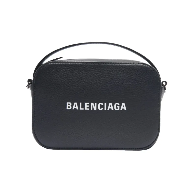 Balenciaga Everyday Smooth Calfskin Camera Bag Portable Crossbody Bag Shoulder Bag Women's Black-0
