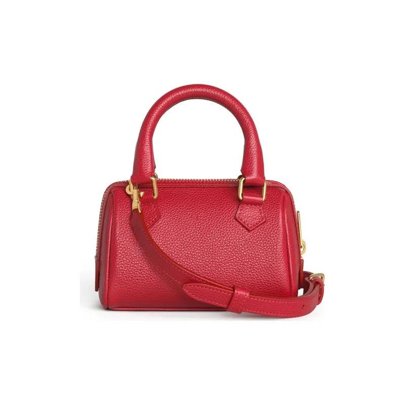 CELINE Cow Leather Shoulder Bag, Crossbody Bag, Handbag Mini Women's Candy Color, Red-2