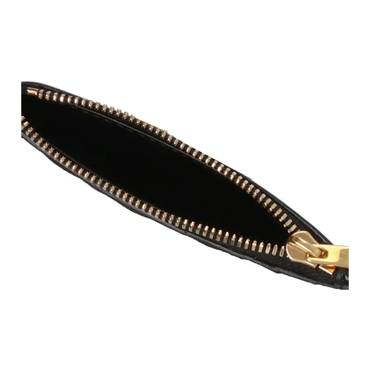 Bottega Veneta Leather Card Holder Coin Purse Women's Black-3