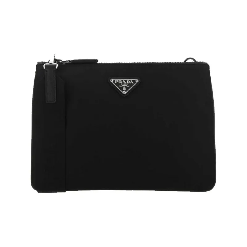PRADA Nylon Briefcase, Shoulder Bag Men's Black-0