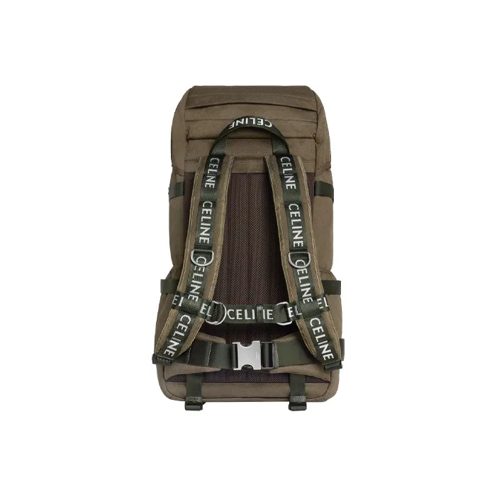 CELINE Cotton Backpack Men's Khaki-2