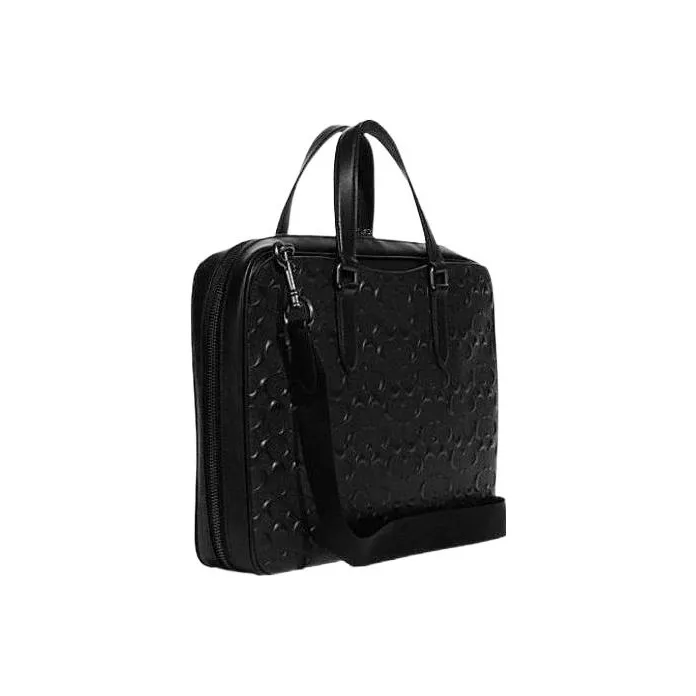 COACH Graham Calfskin Briefcase Shoulder Bag Large Size Men's Black-1
