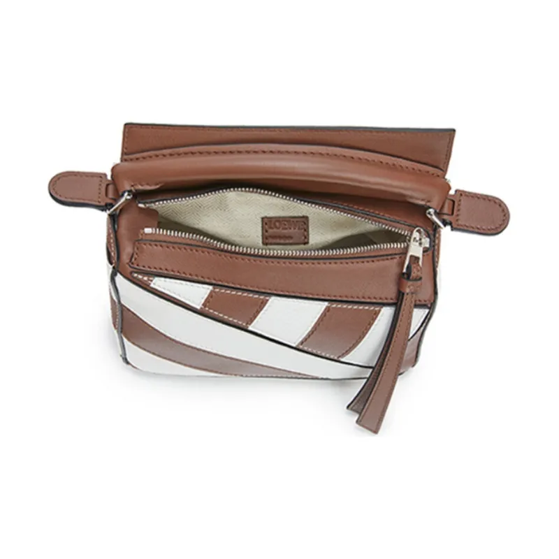 LOEWE Puzzle Cow Leather Geometric Bag Puzzle Bag Handbag Shoulder Bag Crossbody Bag Mini Women's Multicolor-3