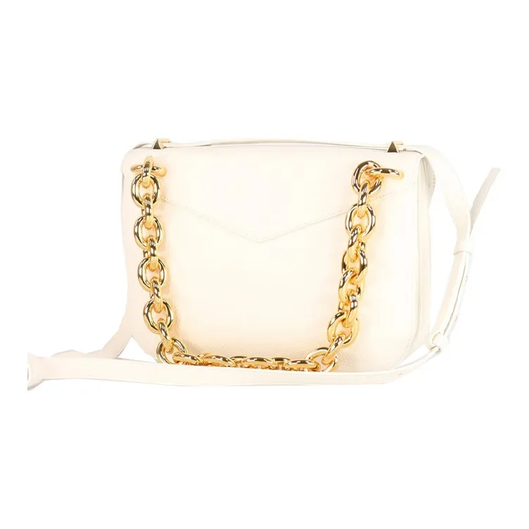 Bottega Veneta MOUNT Calfskin Envelope Bag Handbag Shoulder Bag Crossbody Bag Medium Size Women's White-2