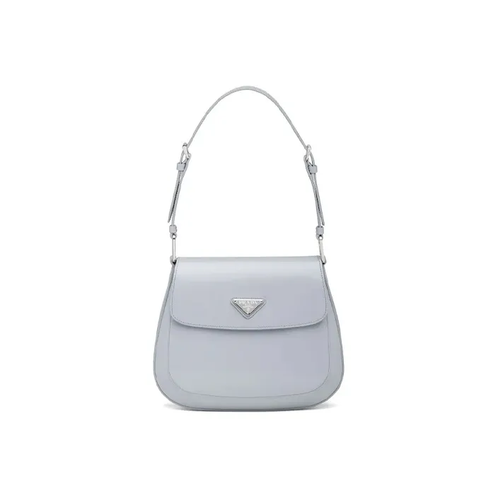 PRADA Cleo Leather Shoulder Bag Crossbody Bag Women's Cornflower Blue-0
