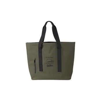 M Square Fabric Beach Bag, Tote Bag, Shopping Bag, Shoulder Bag Tubas Unisex Olive Green