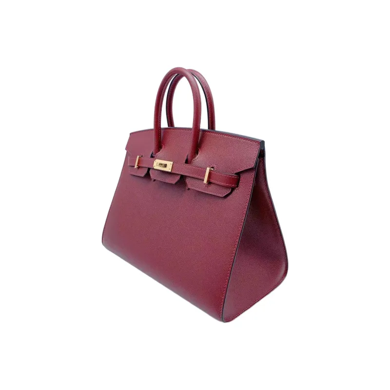 HERMES Birkin Madame Leather Handbag Women's Hermes Red-1
