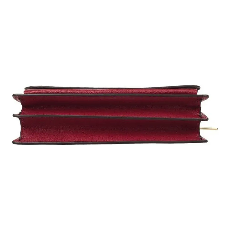 COACH Klare Leather Trunk Bag Crossbody Bag Shoulder Bag Small Size Women's Red-2