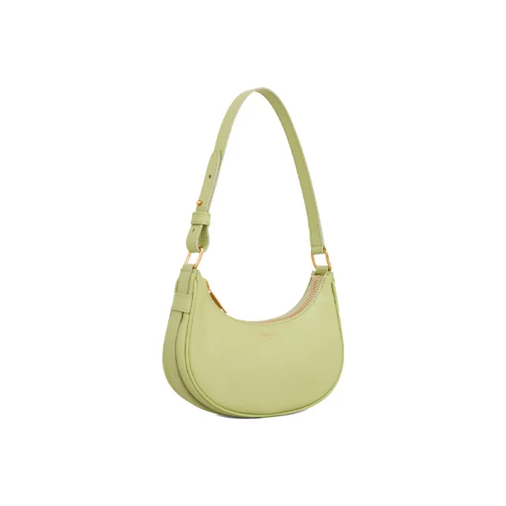 CELINE AVA Smooth Cow Leather Shoulder Bag, Handbag, Shoulder Bag Women's Avocado Green-2