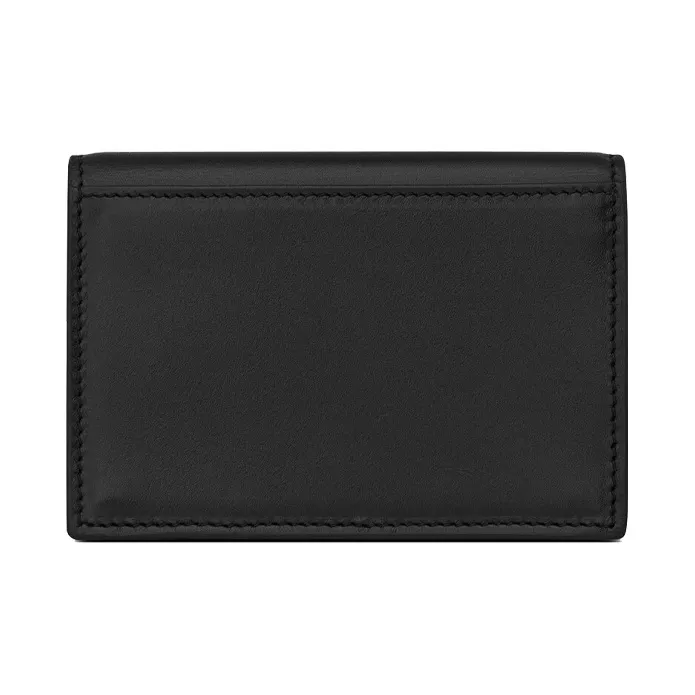 SAINT LAURENT Smooth Leather Business Card Holder Card Holder Card Wallet Men's Black-1