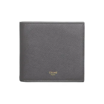 CELINE Grained Calfskin Wallet Men's Gray