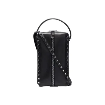 Valentino Leather Clutch Men's Black