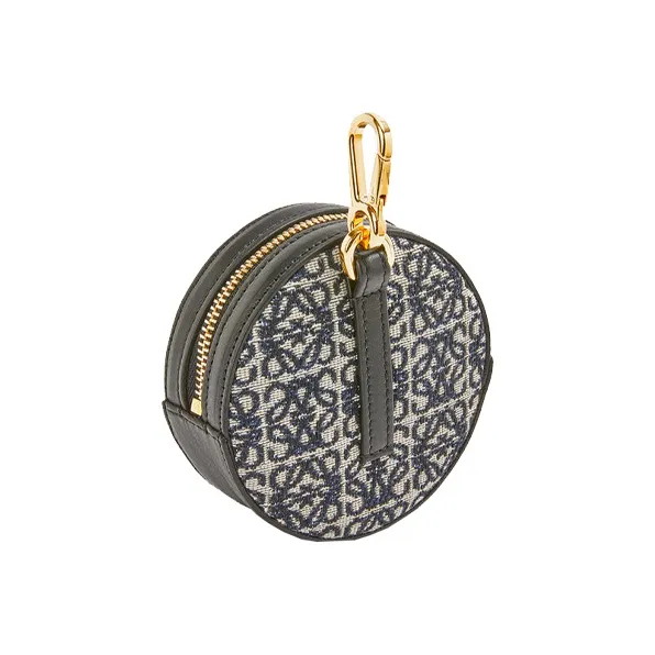 LOEWE Calfskin Fanny Pack, Halter Bag Coin Purse Women's Marine Blue/Black-1