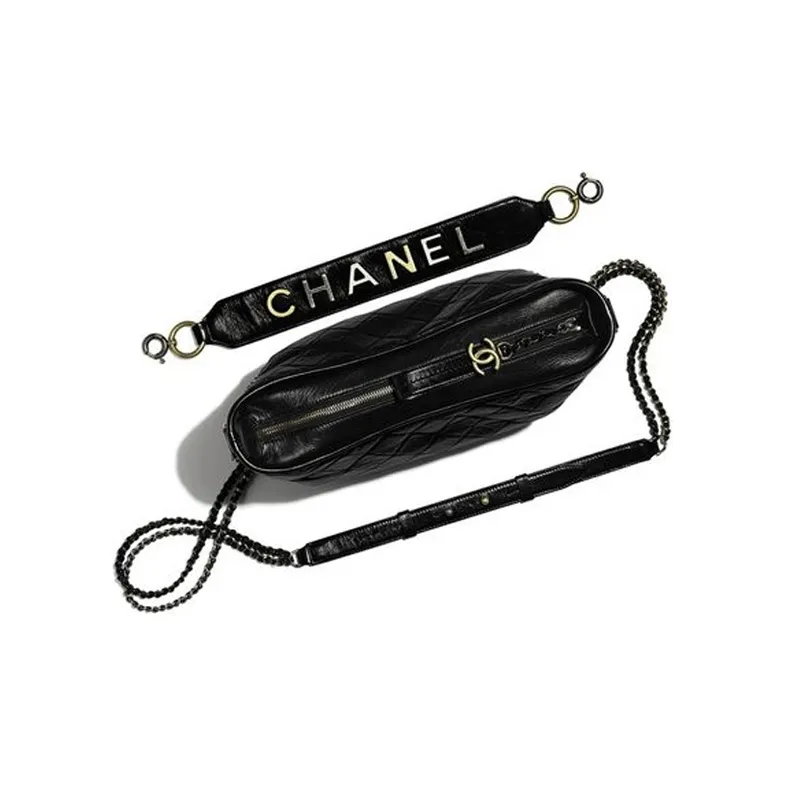 CHANEL Gabrielle Calfskin Handbag, Shoulder Bag, Crossbody Bag Tubas Women's Black-2