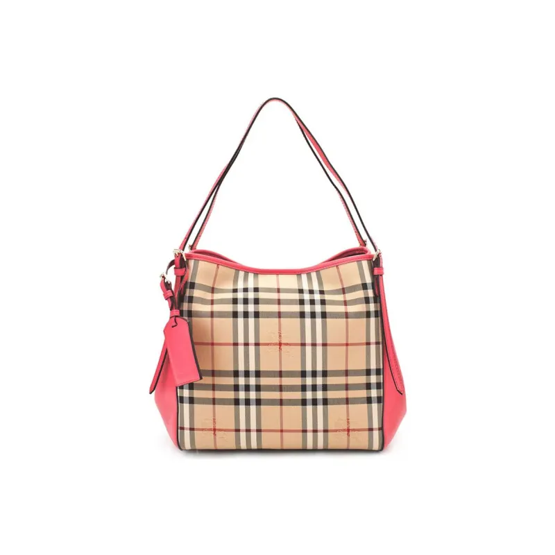 Burberry Cotton Shoulder Bag Women's Pink-0